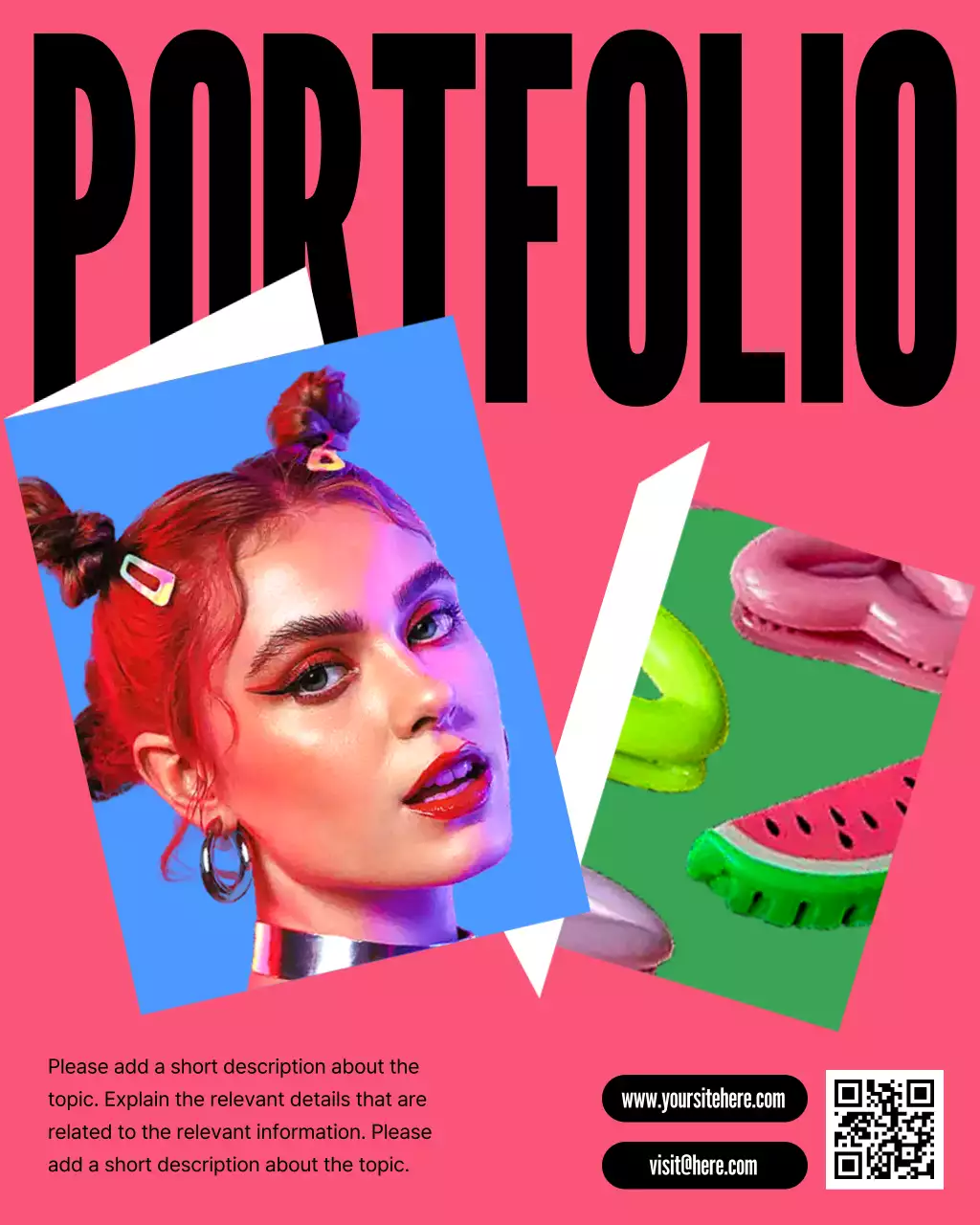 Pink Trendy Portfolio Promotion Instagram Post