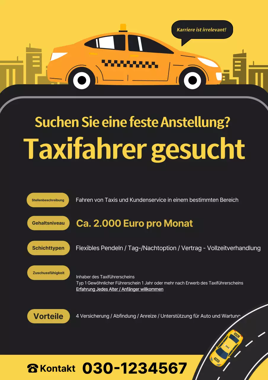 Stellenausschreibung für Yellow Basic Taxi