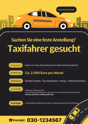 Stellenausschreibung für Yellow Basic Taxi