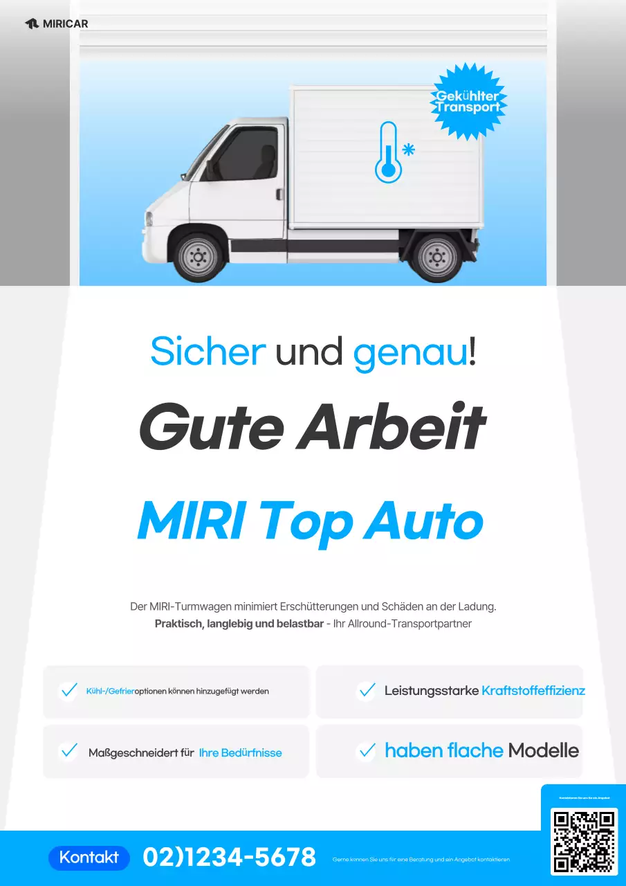 Blaue einfache Frachttransport-Aktion