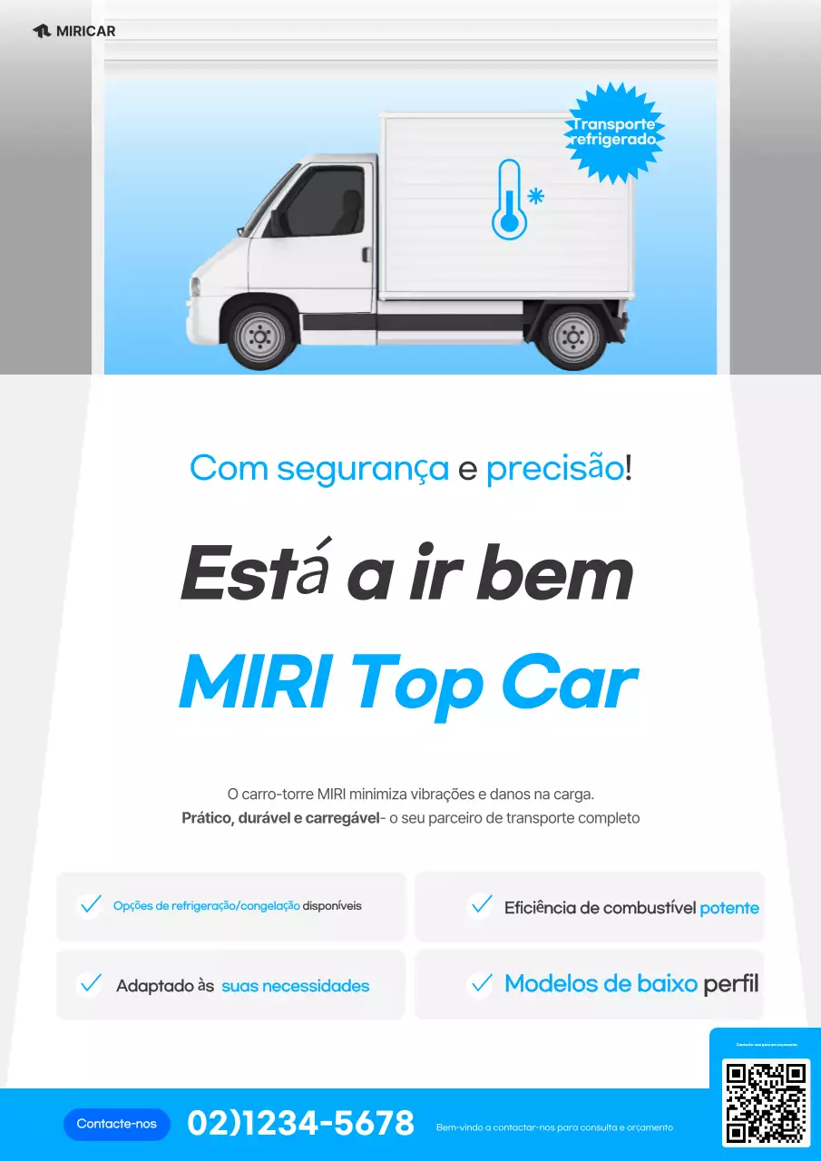Promoção de Transporte de Carga Blue Simple