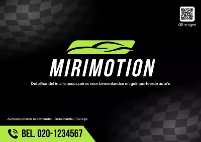 Advertentie voor zwarte moderne autoaccessoires