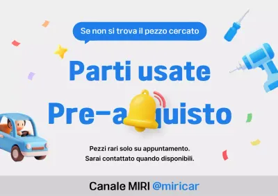 Pubblicità di ricambi auto usati Blue Clean