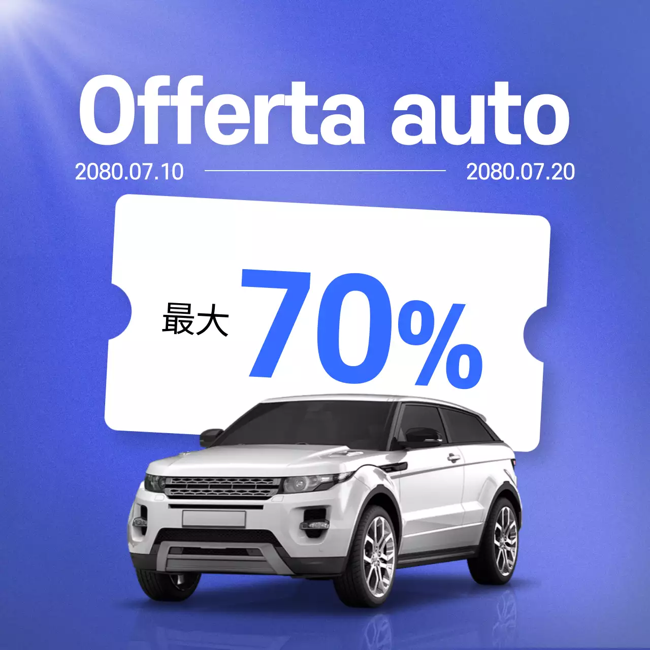 Vendita di accessori per auto moderne blu