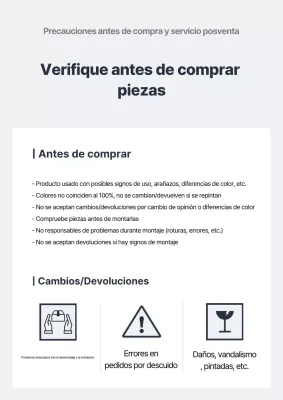 Guía de política de devolución e intercambio de piezas de autos usados de Gray Basic