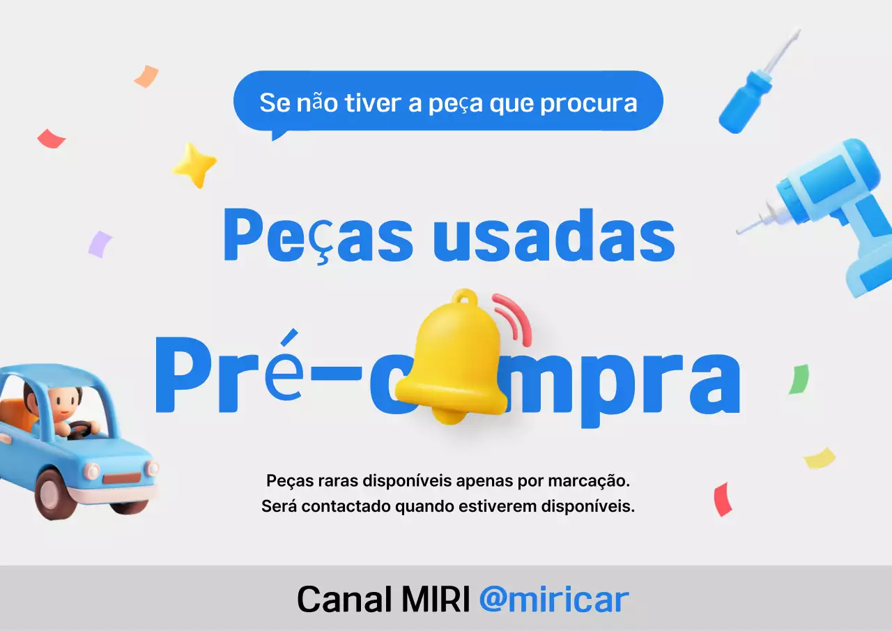 Anúncio de peças de carros usados ​​Blue Clean