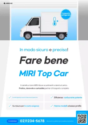 Promozione del trasporto merci semplice blu