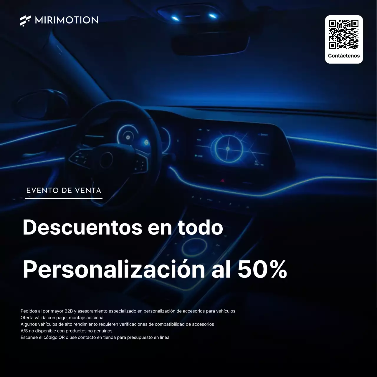 Venta de accesorios modernos para autos negros