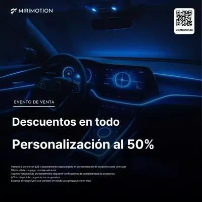 Venta de accesorios modernos para autos negros