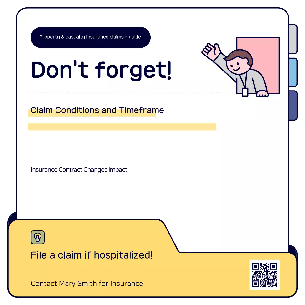 Guia de Reivindicação de Seguro Simples Amarelo