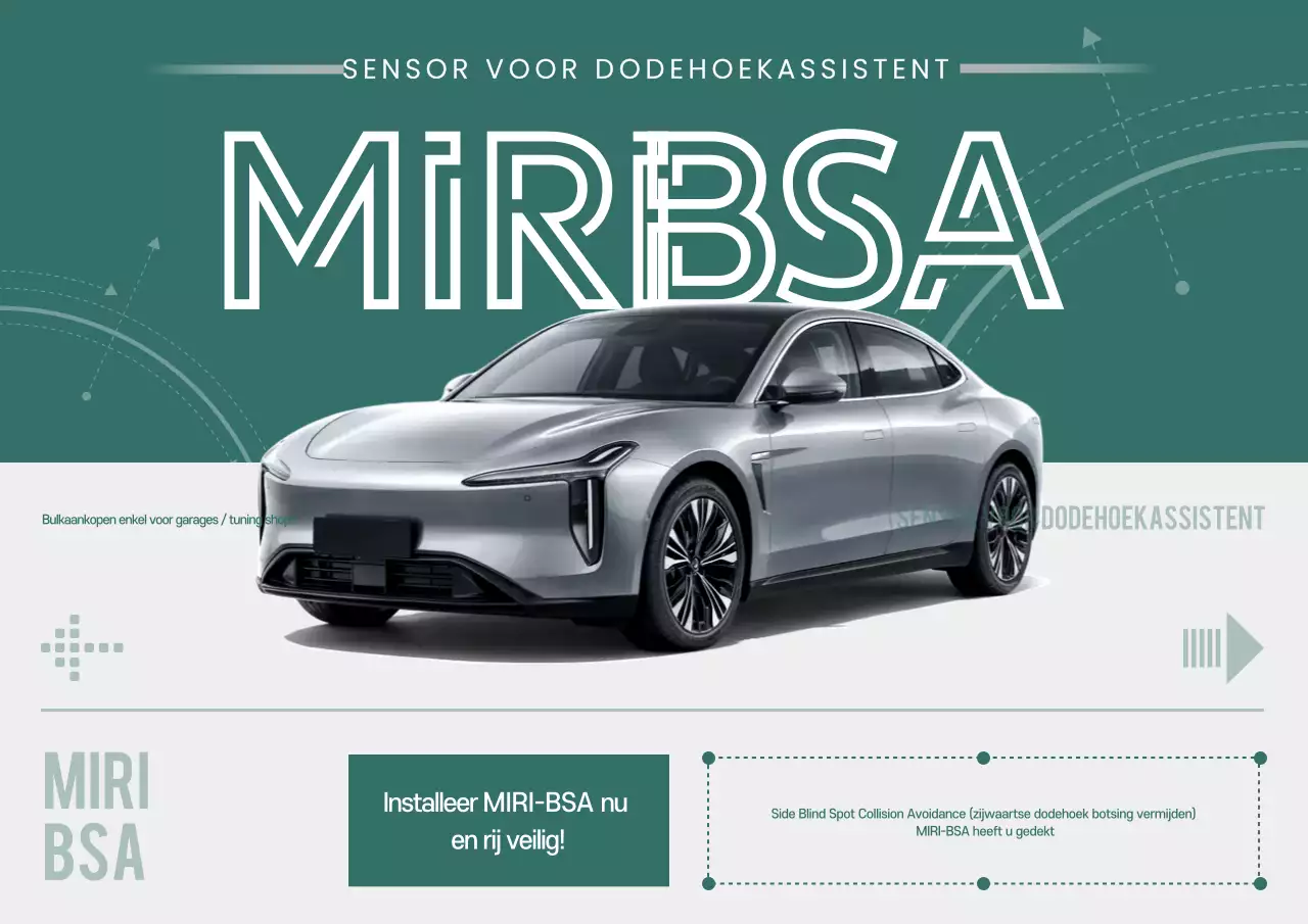 Khaki moderne autoadvertentie