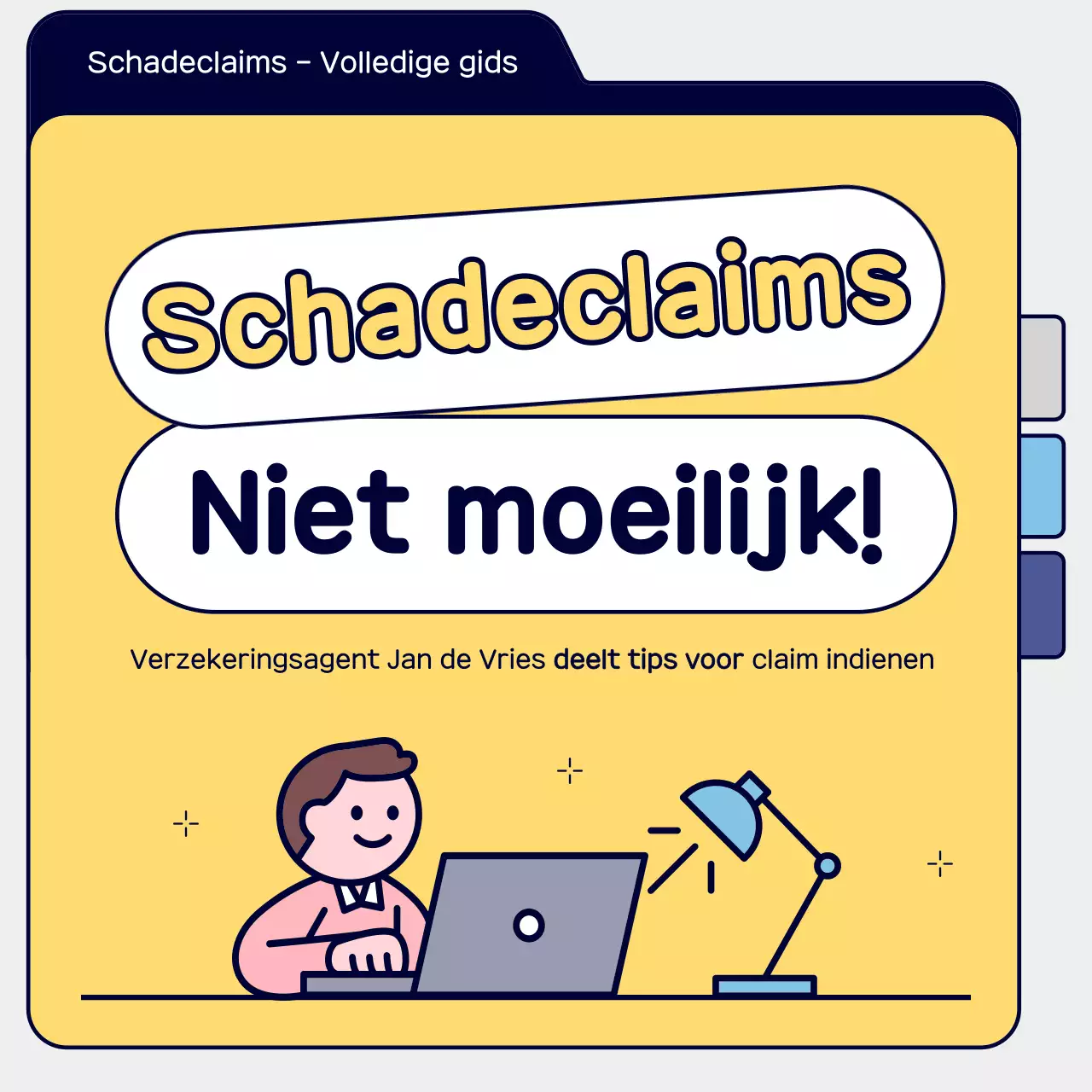 Gele eenvoudige verzekeringsclaimgids