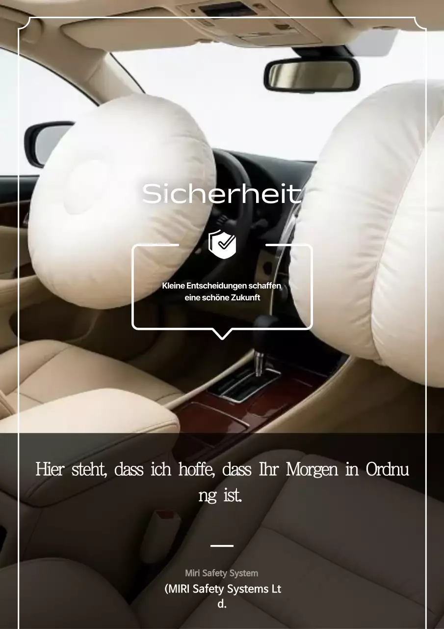 Ivory Modern Safety Anzeige