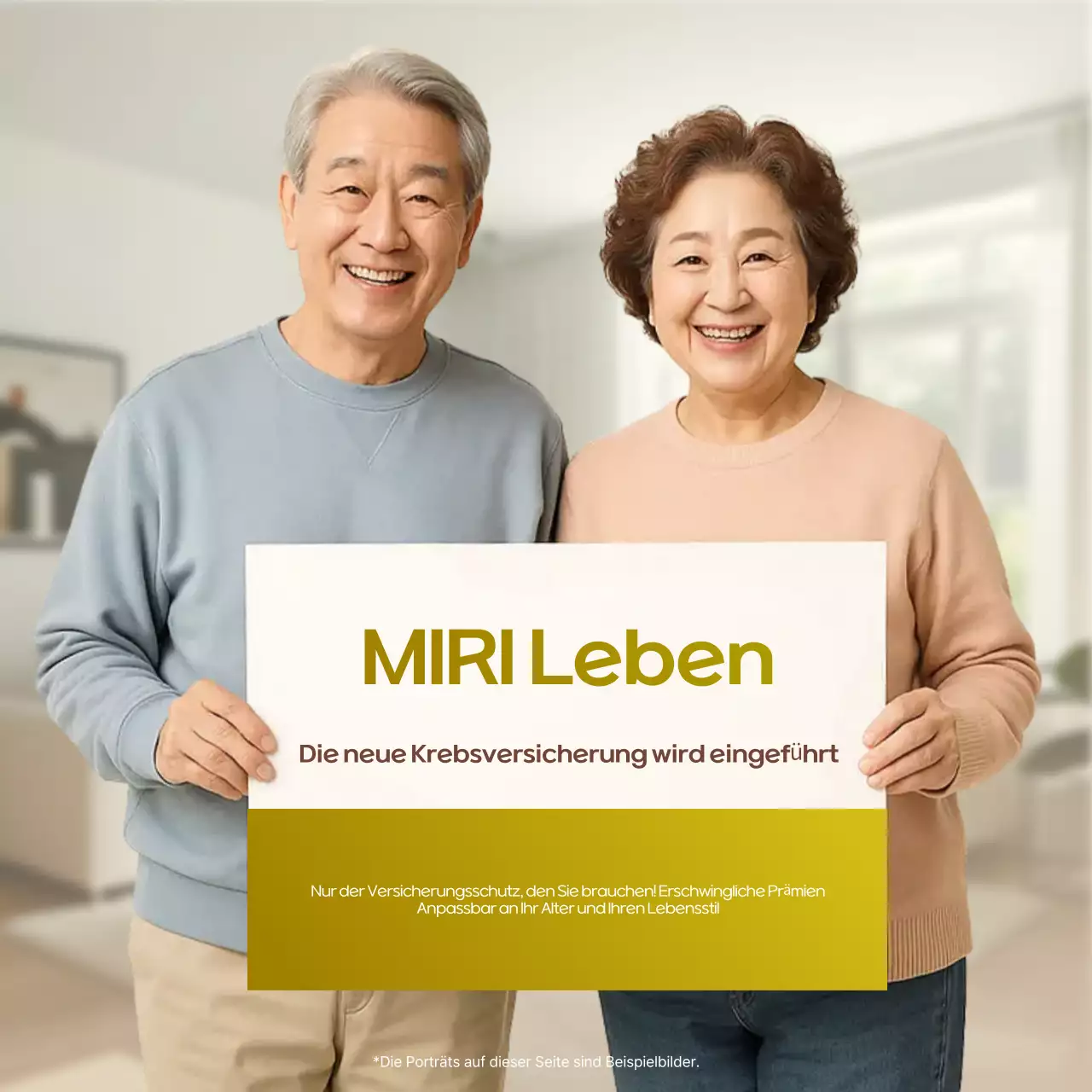 Beige Clean Versicherungsanzeige