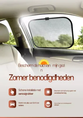 bruine schone auto advertentie