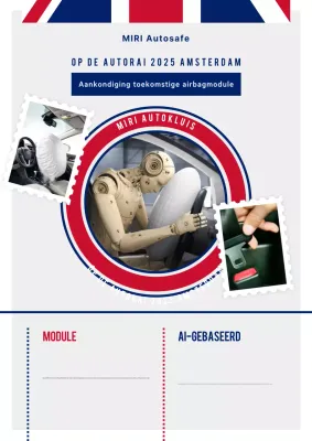 Witte moderne autoveiligheidspromotie