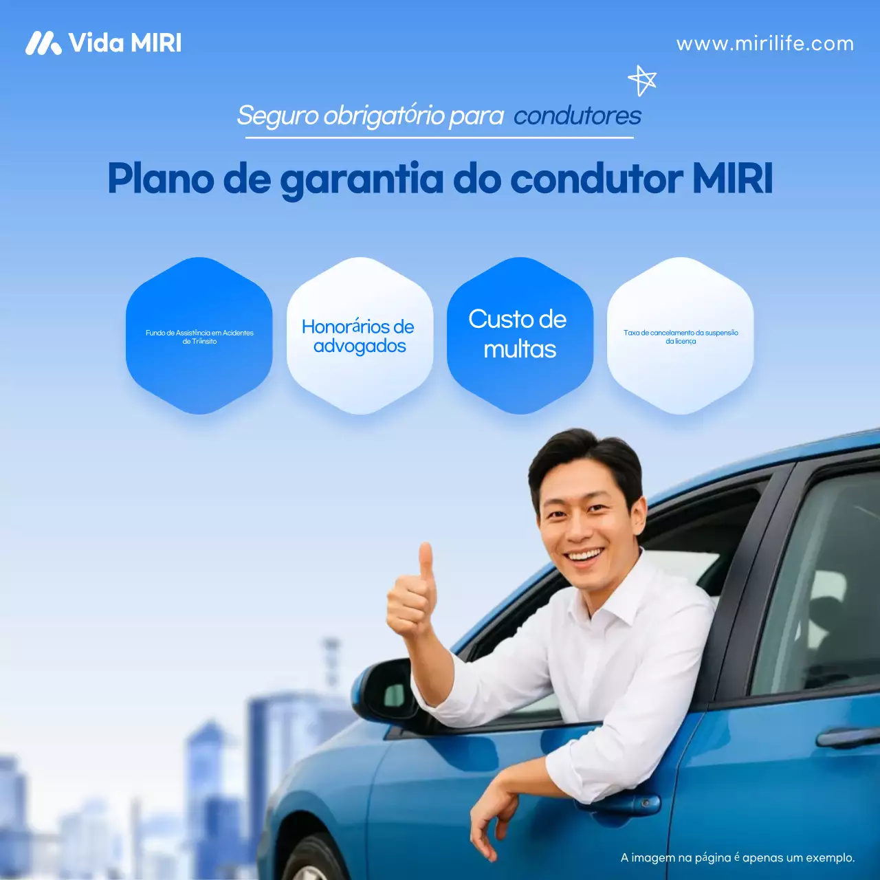 Anúncio de Seguro Moderno Azul