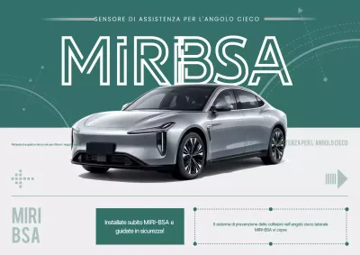 Pubblicità di un'auto moderna color cachi