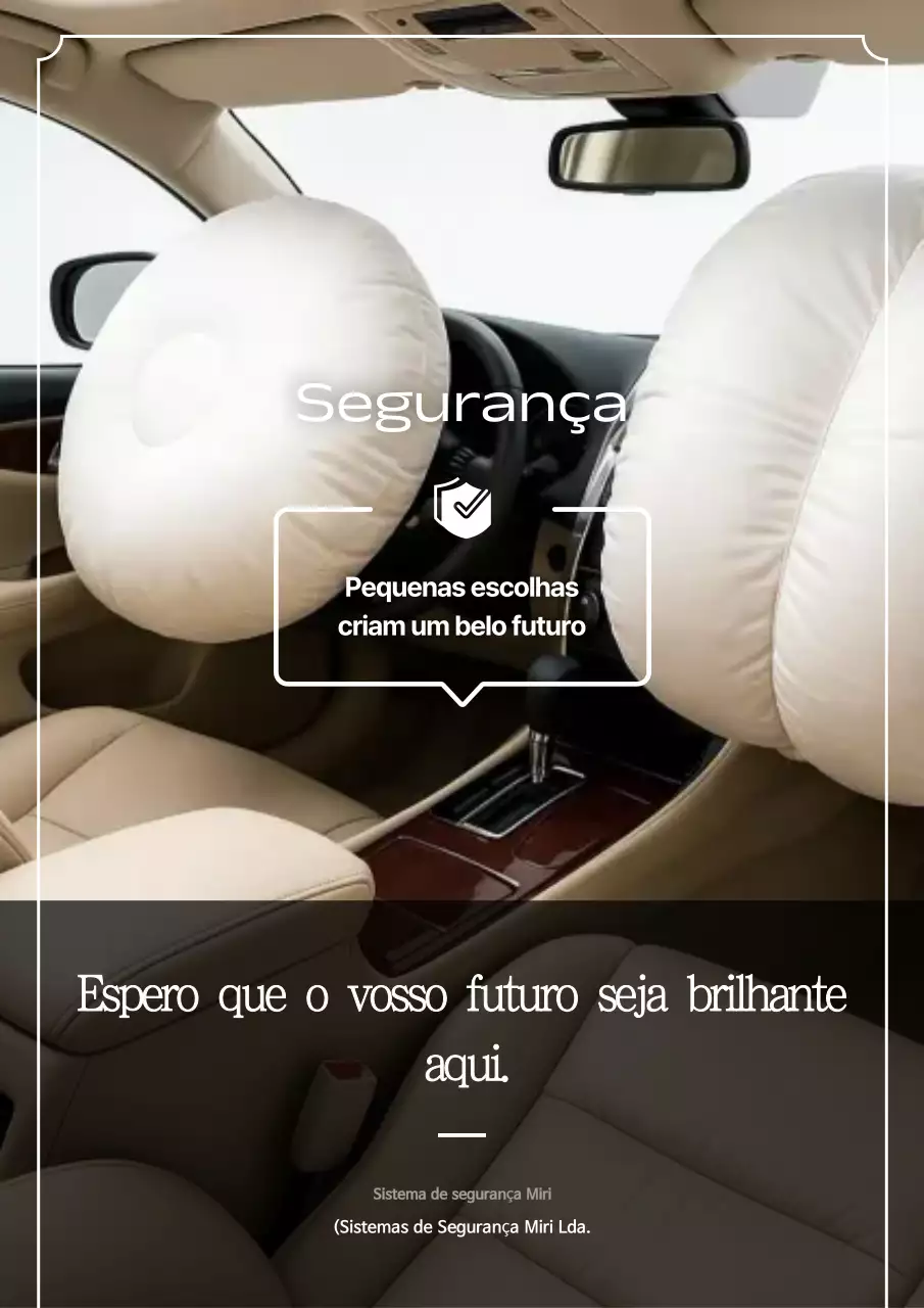 Anúncio de segurança moderno em marfim
