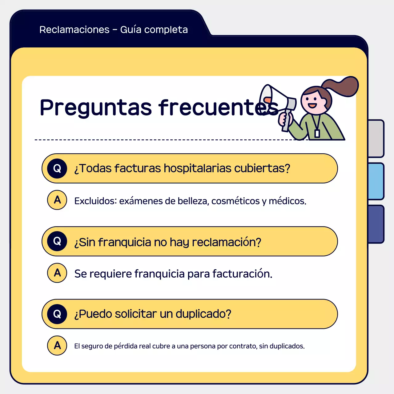 Guía amarilla sencilla para reclamaciones de seguros