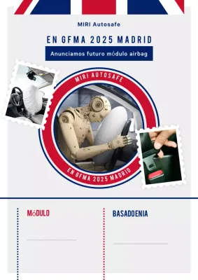 Promoción de seguridad en automóviles modernos blancos