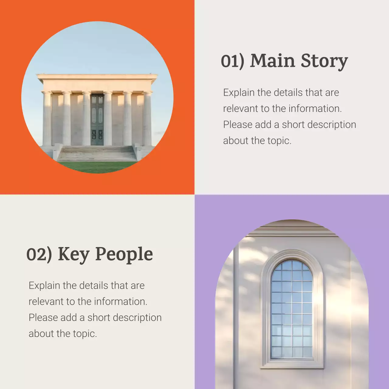 Purple Classic Historical Event Announcement Carousel