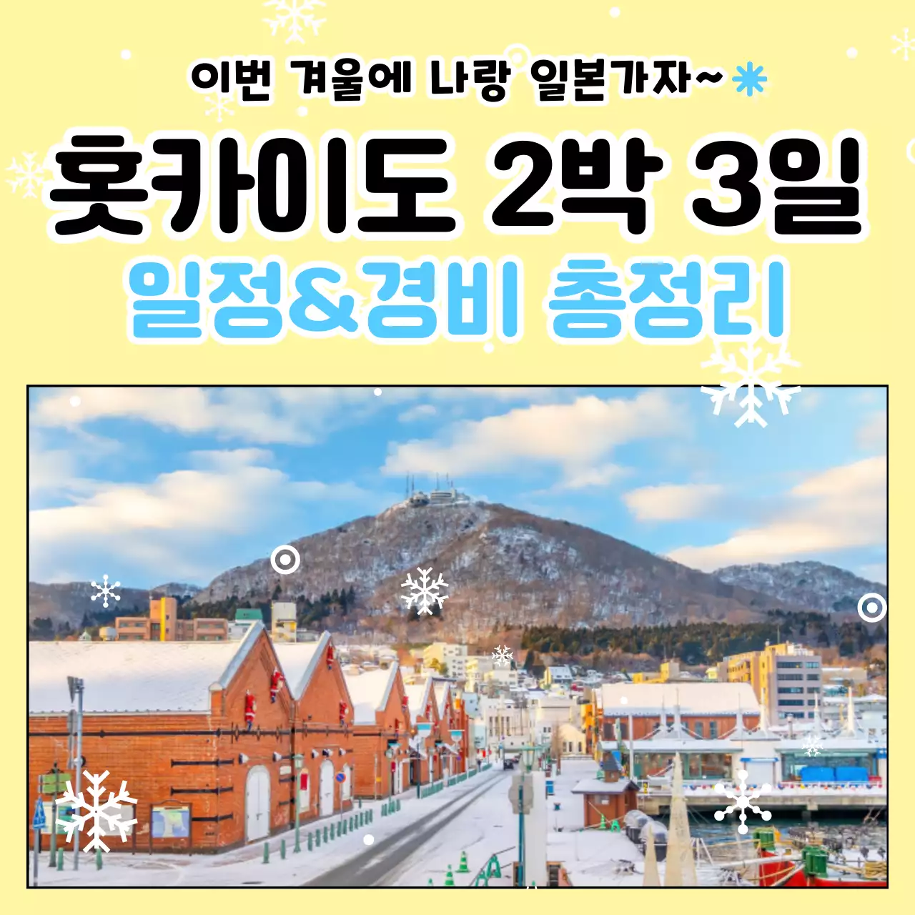 노랑과 하늘색의 아기자기한 해외 여행 정보