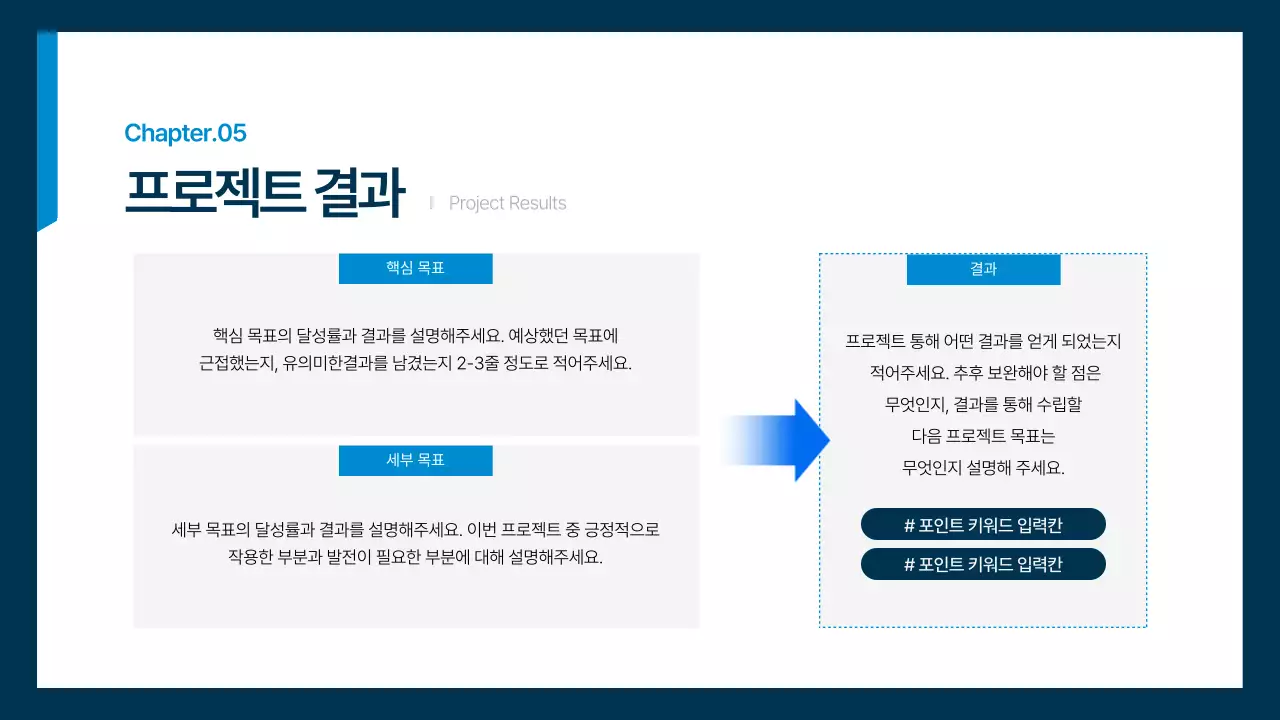 남색과 파랑의 심플한 직장인 비즈니스 기획서