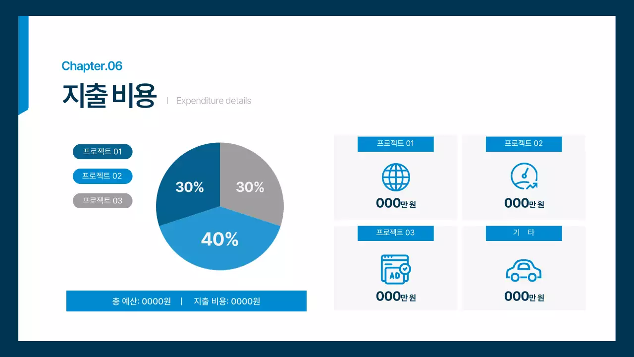 남색과 파랑의 심플한 직장인 비즈니스 기획서