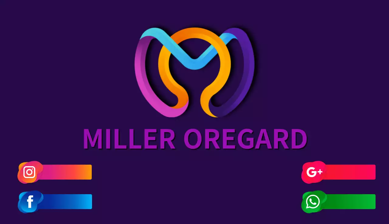 명함 M 로고 디자인