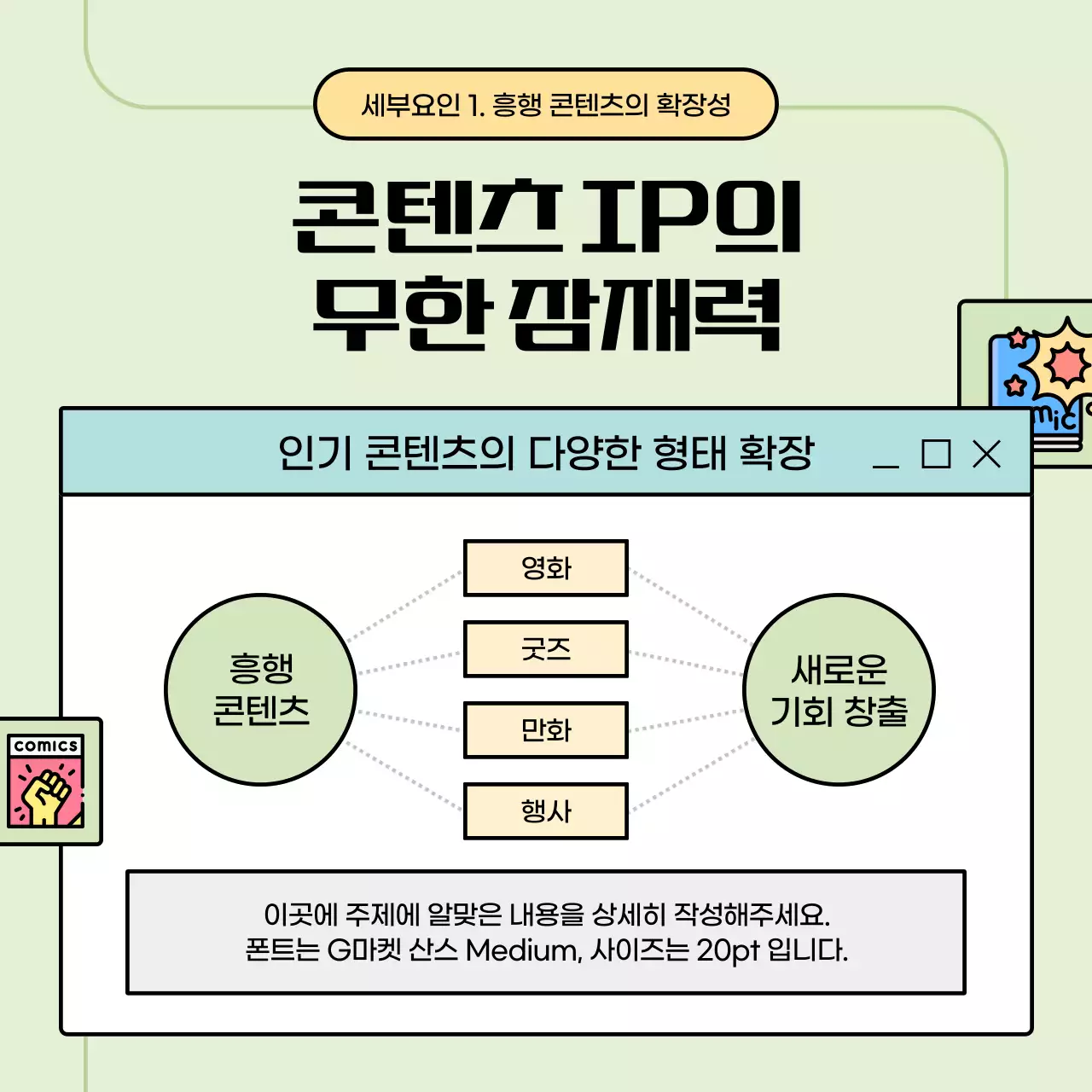 파스텔 그린의 콘텐츠 IP 정보