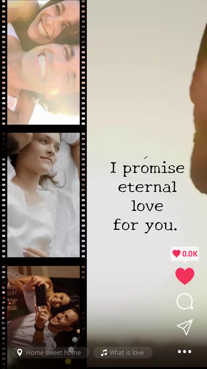 검정색 영화 필름컨셉의 커플 브이로그 