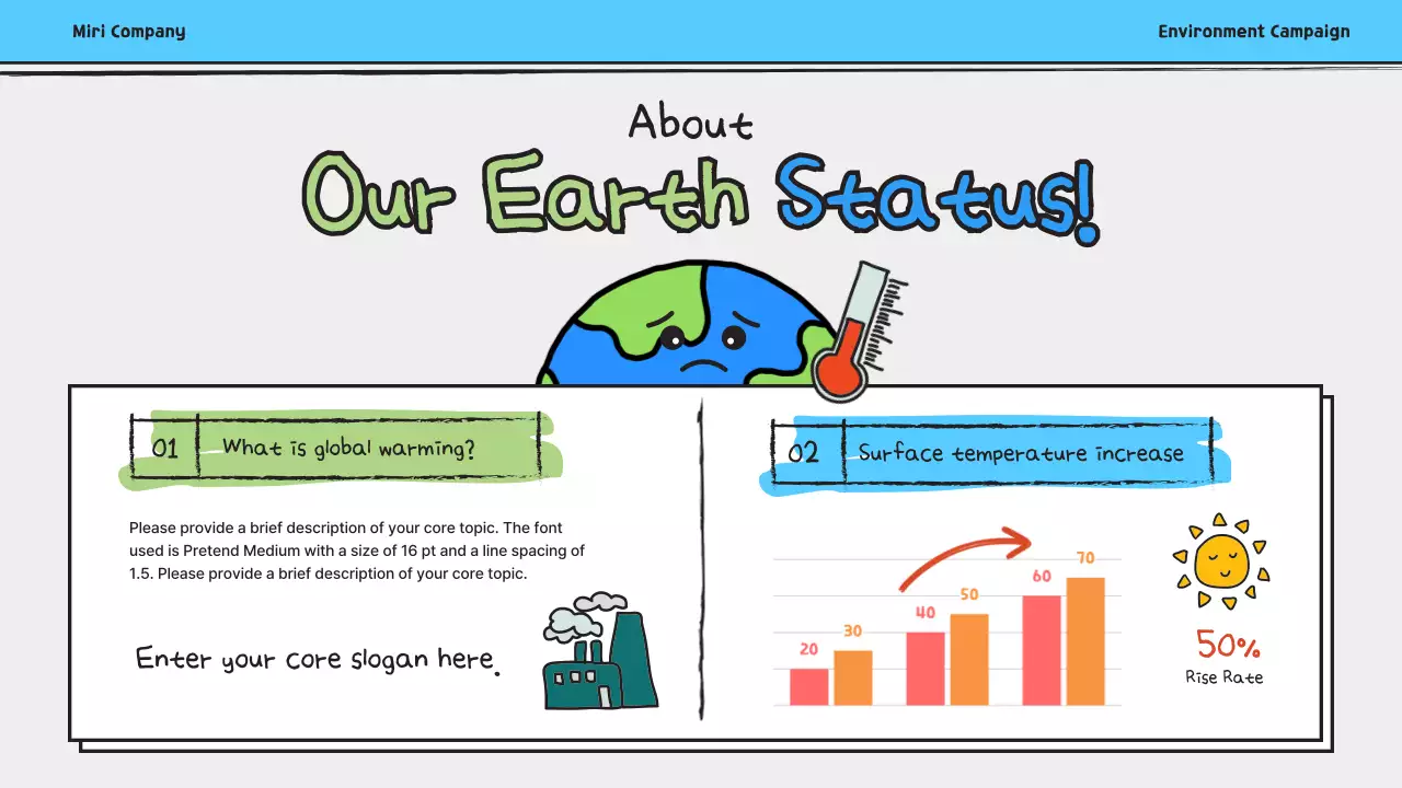 블루코믹 환경 홍보 프리젠테이션