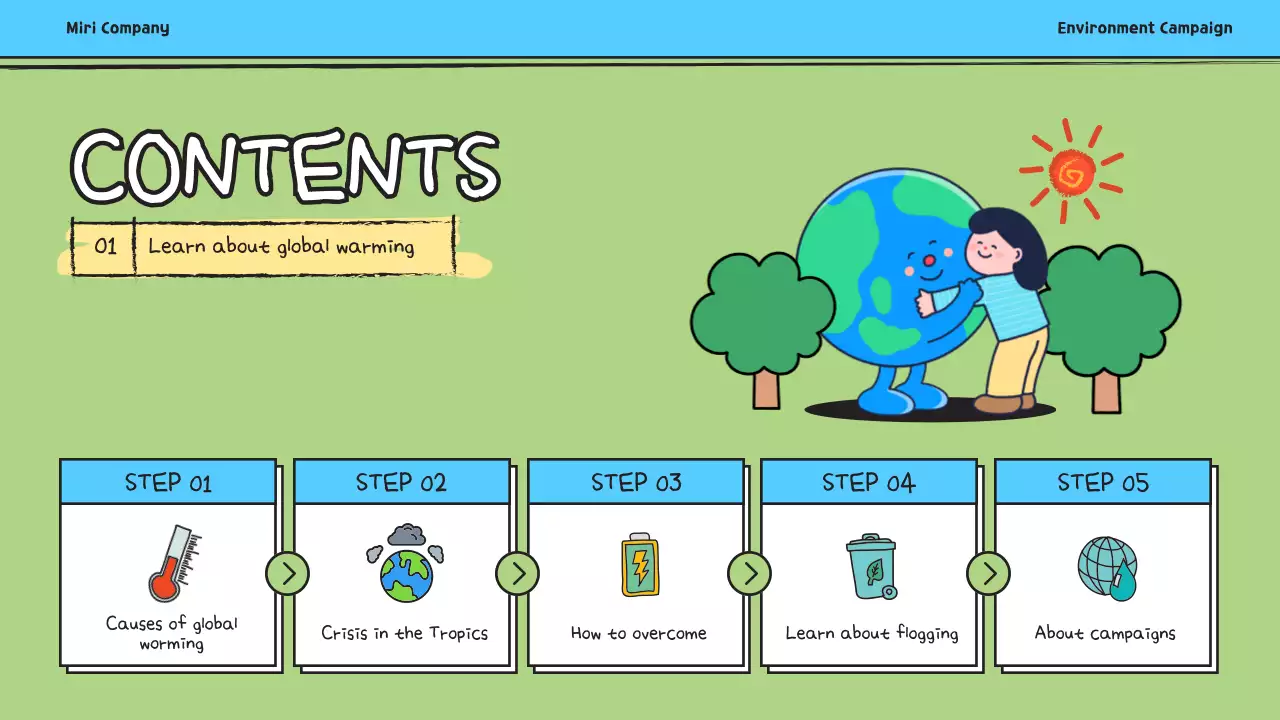 블루코믹 환경 홍보 프리젠테이션