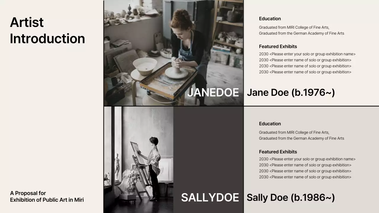 Grey Classic Sculpture Exhibition Presentation