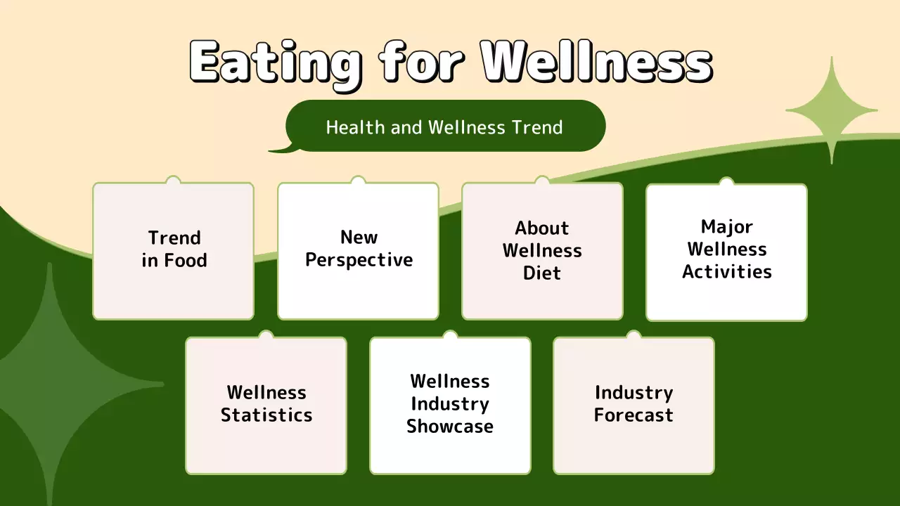 Trendy Life Healthy Eating Suggestions in Green and Lime Green