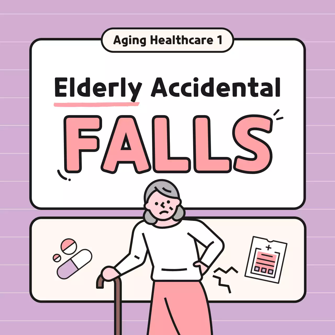 퍼플 심플 헬스케어 가이드 인스타그램 캐러셀