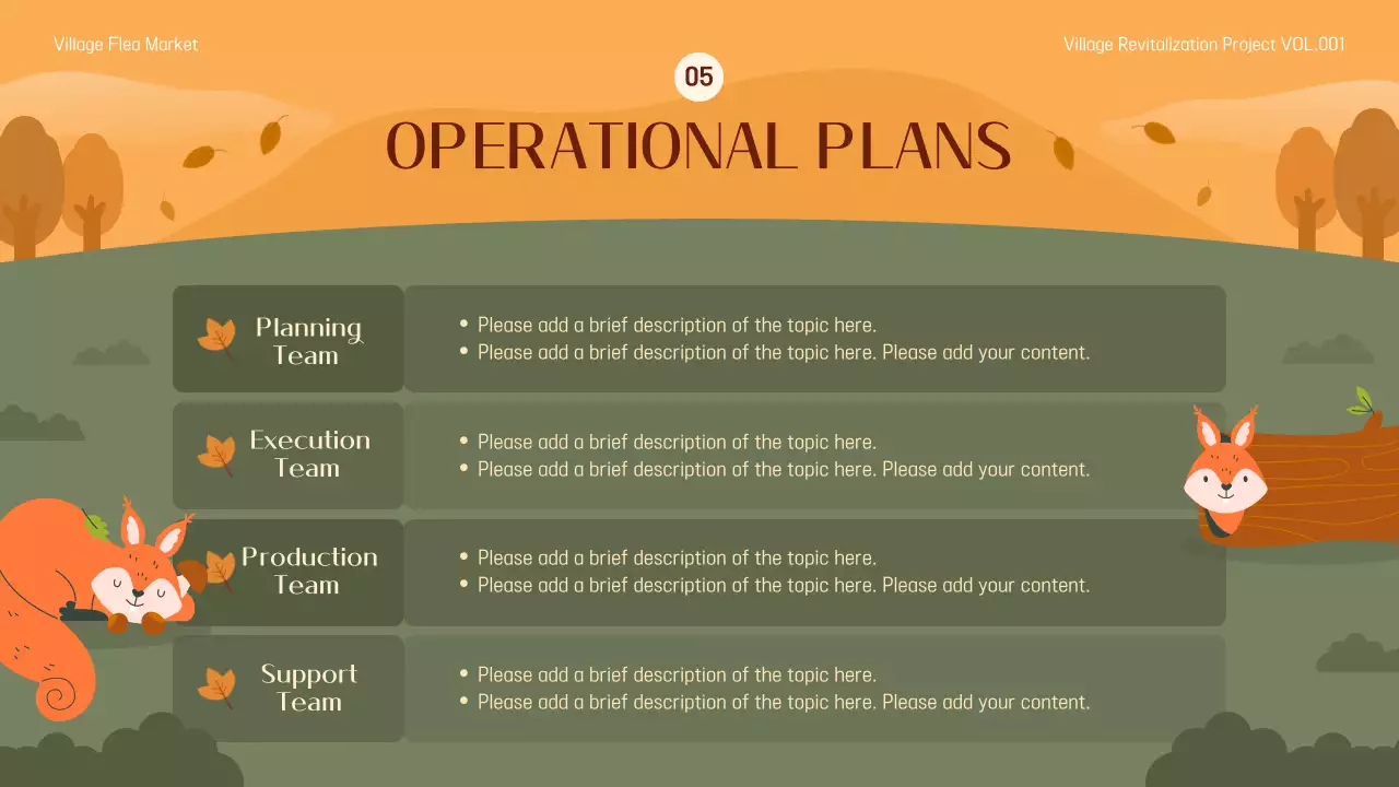 오렌지 러스틱 플리마켓 프로모션 프레젠테이션