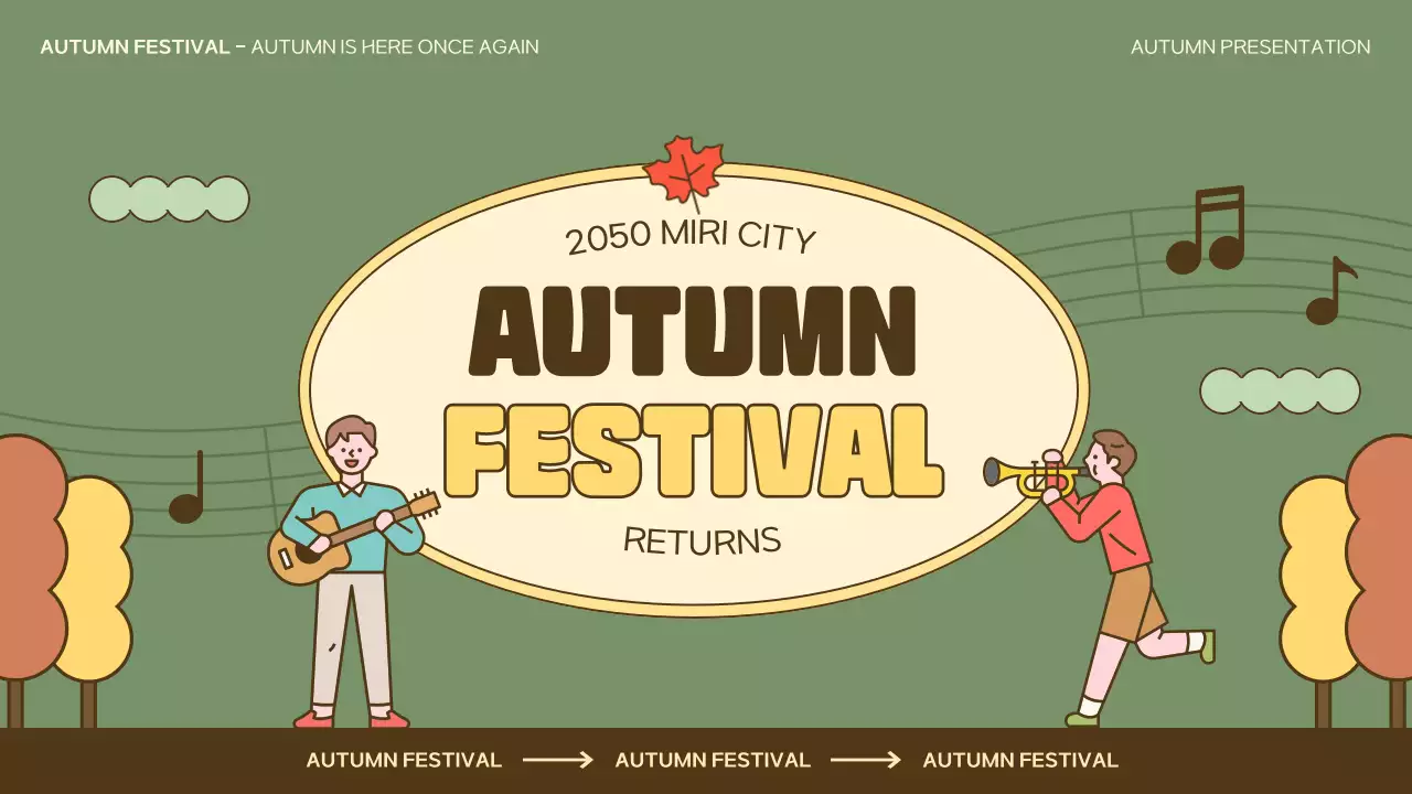 Green Retro Festival Announcement Presentation