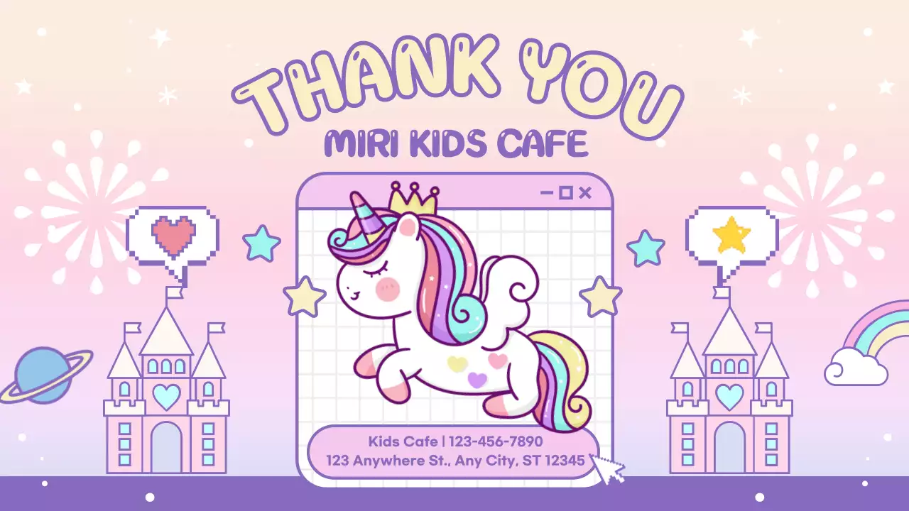 핑크 귀여운 아이들 프리젠테이션