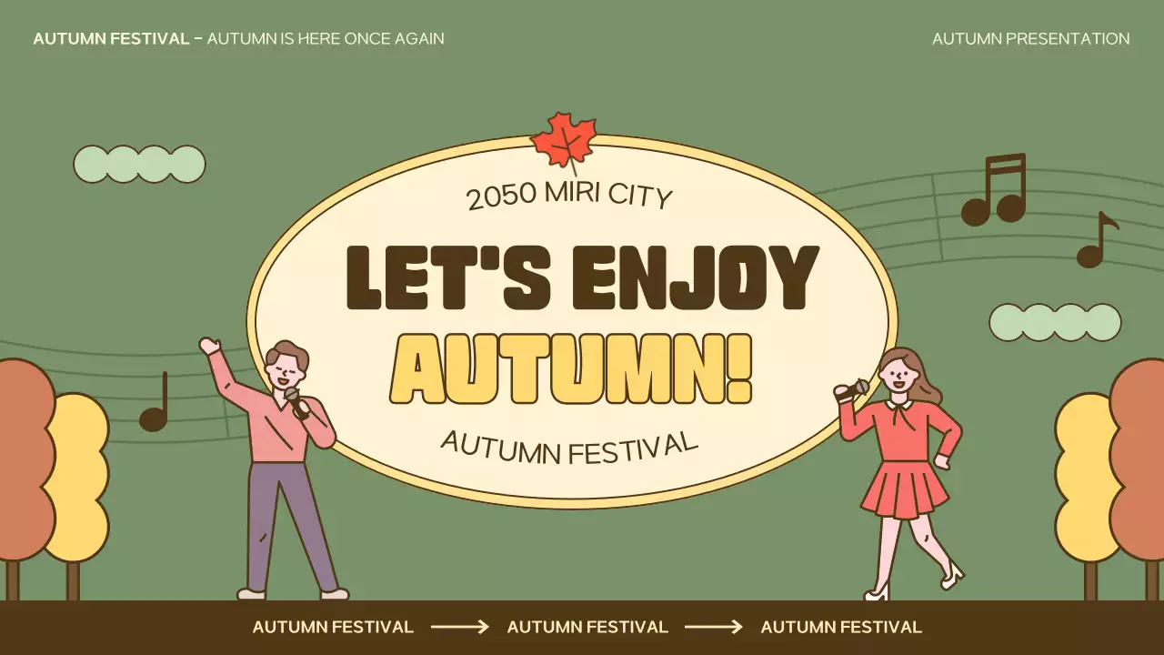 Green Retro Festival Announcement Presentation