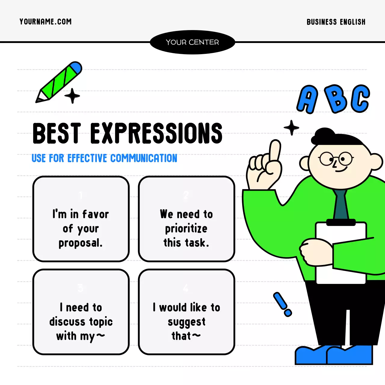 Green Modern Business Guide Instagram Carousel