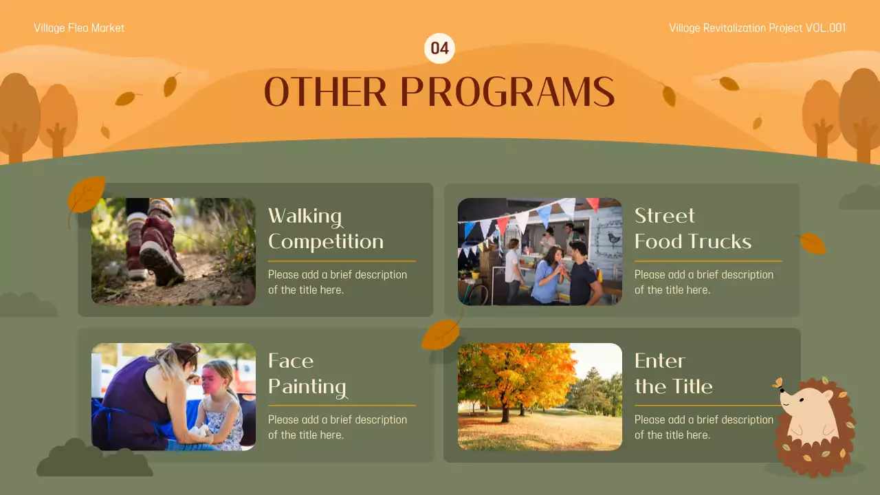 오렌지 러스틱 플리마켓 프로모션 프레젠테이션