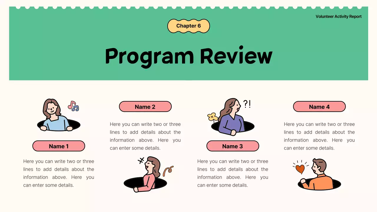 Green Simple Volunteer Report Presentation