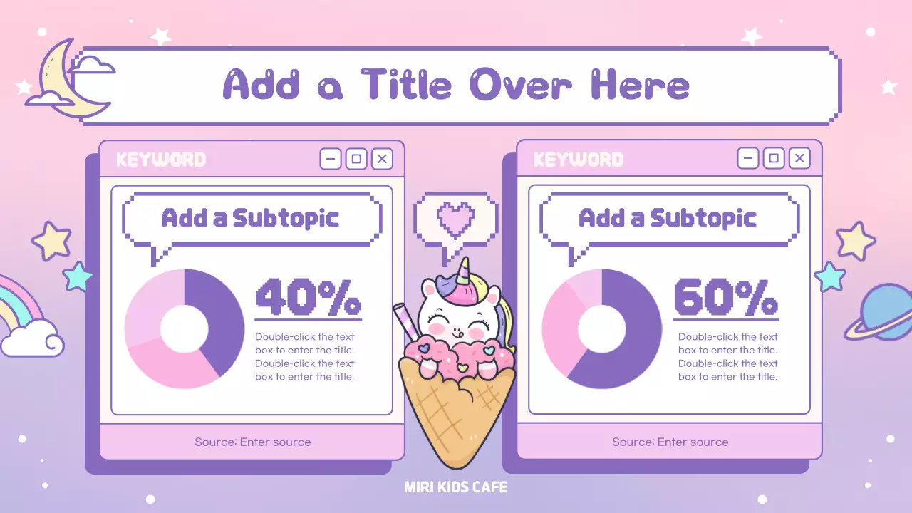 핑크 귀여운 아이들 프리젠테이션