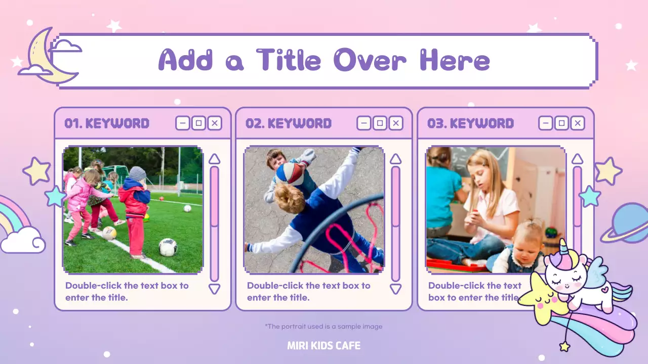 핑크 귀여운 아이들 프리젠테이션