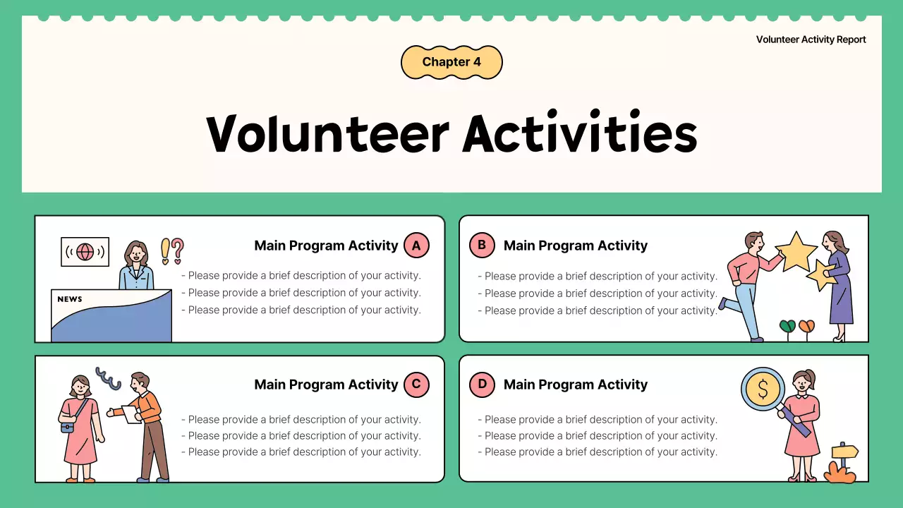 Green Simple Volunteer Report Presentation