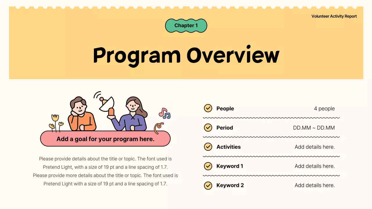 Green Simple Volunteer Report Presentation