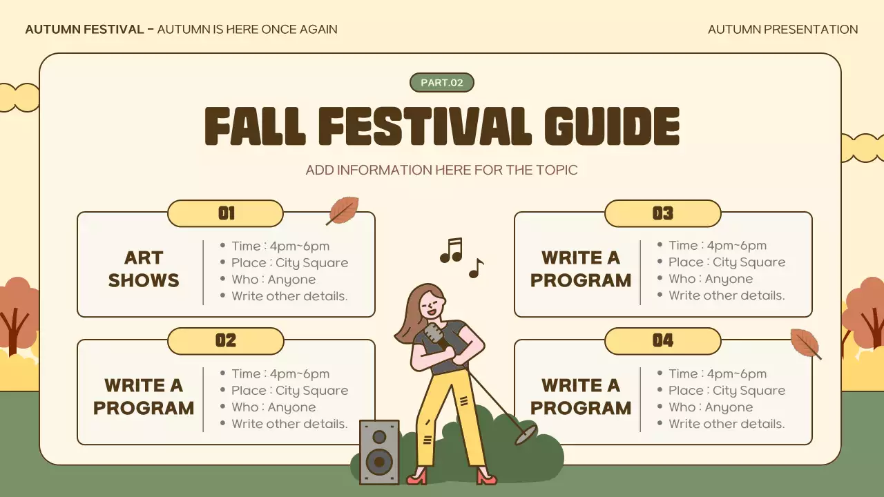 Green Retro Festival Announcement Presentation