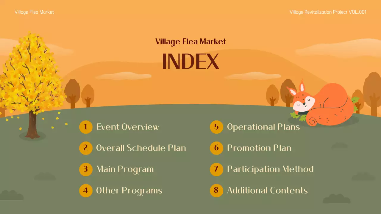 오렌지 러스틱 플리마켓 프로모션 프레젠테이션